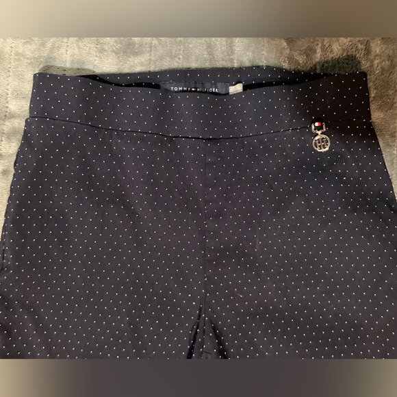 Tommy Hilfiger navy polka dot stretch dress pants - Picture 2 of 9